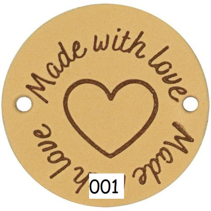 Made with love round label