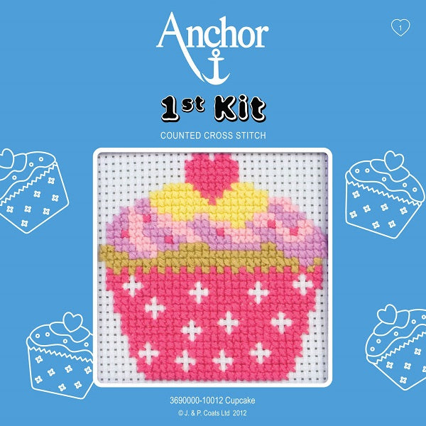 Anchor 1st Counted Cross Stitch Cupcake