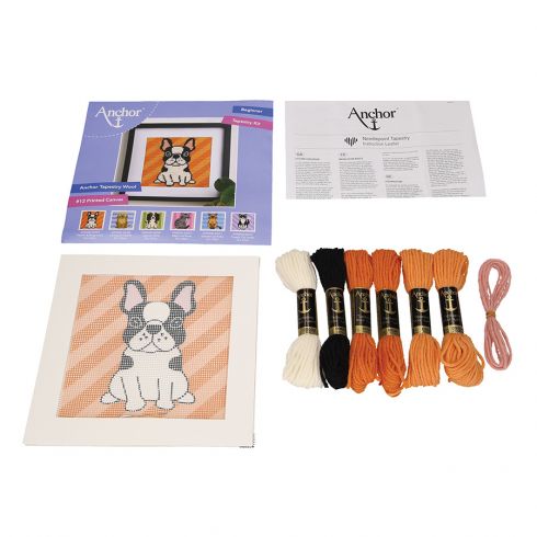 Anchor French Bulldog Louis Tapestry Kit kosse nanat khar kosse 