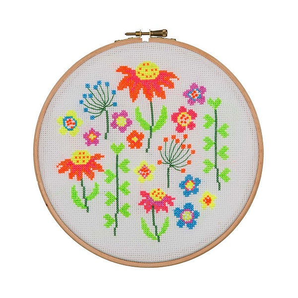 Anchor Neon Scatter Floral Cross Stitch Kit kosse nanat khar kosse 