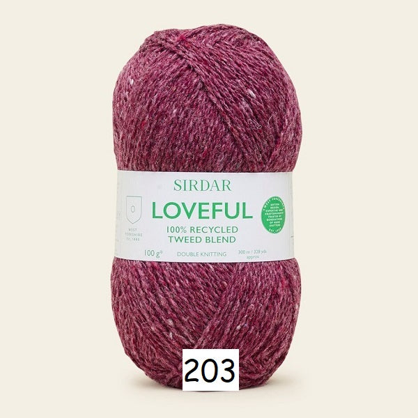 Sirdar Loveful 100% Recycled Tweed Blend DK kosse nanat khar kosse 