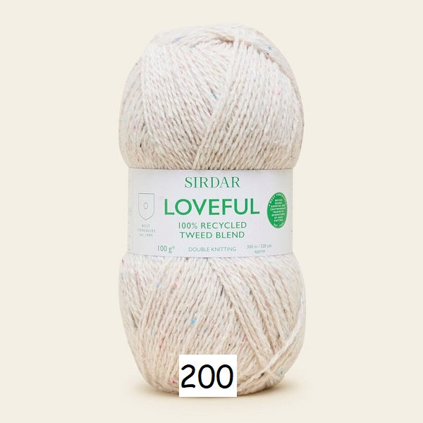 Sirdar Loveful 100% Recycled Tweed Blend DK kosse nanat khar kosse 