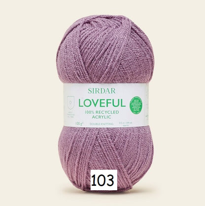 Sirdar Loveful 100% Recycled Acrylic DK