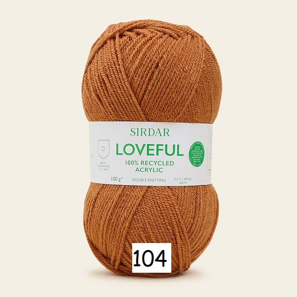 Sirdar Loveful 100% Recycled Acrylic DK kosse nanat khar kosse 