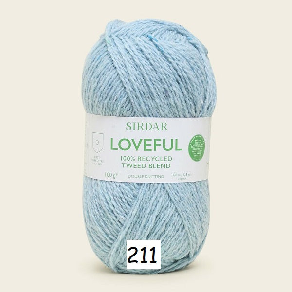 Sirdar Loveful 100% Recycled Tweed Blend DK kosse nanat khar kosse 