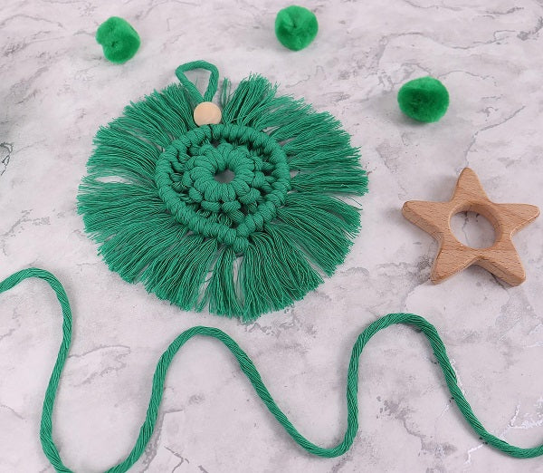 Green Wreath Macramé Decoration  Kit kosse nanat khar kosse 