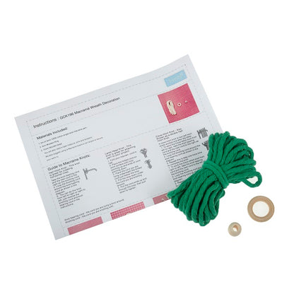 Green Wreath Macramé Decoration  Kit