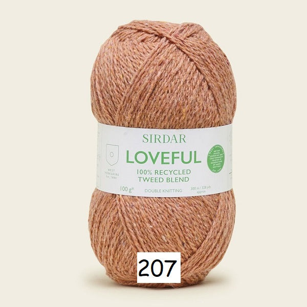 Sirdar Loveful 100% Recycled Tweed Blend DK kosse nanat khar kosse 