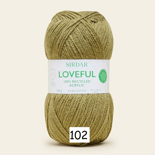 Sirdar Loveful 100% Recycled Acrylic DK kosse nanat khar kosse 