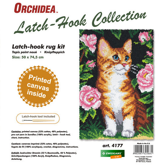 Cat Latch Hook Rug Kit