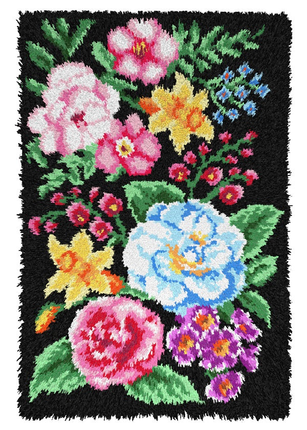 Flowers Latch Hook Rug Kit