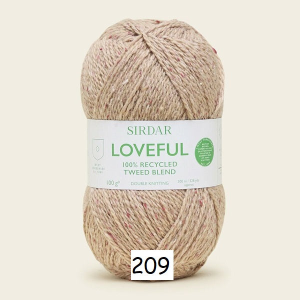 Sirdar Loveful 100% Recycled Tweed Blend DK kosse nanat khar kosse 