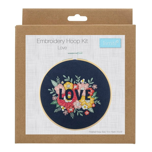 Love Embroidery Kit with Hoop