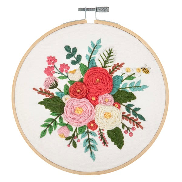 Rose Embroidery Kit with Hoop kosse nanat khar kosse 