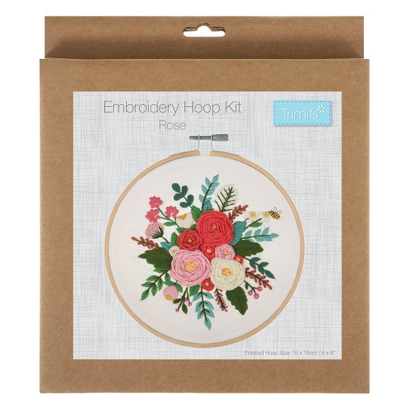 Rose Embroidery Kit with Hoop kosse nanat khar kosse 